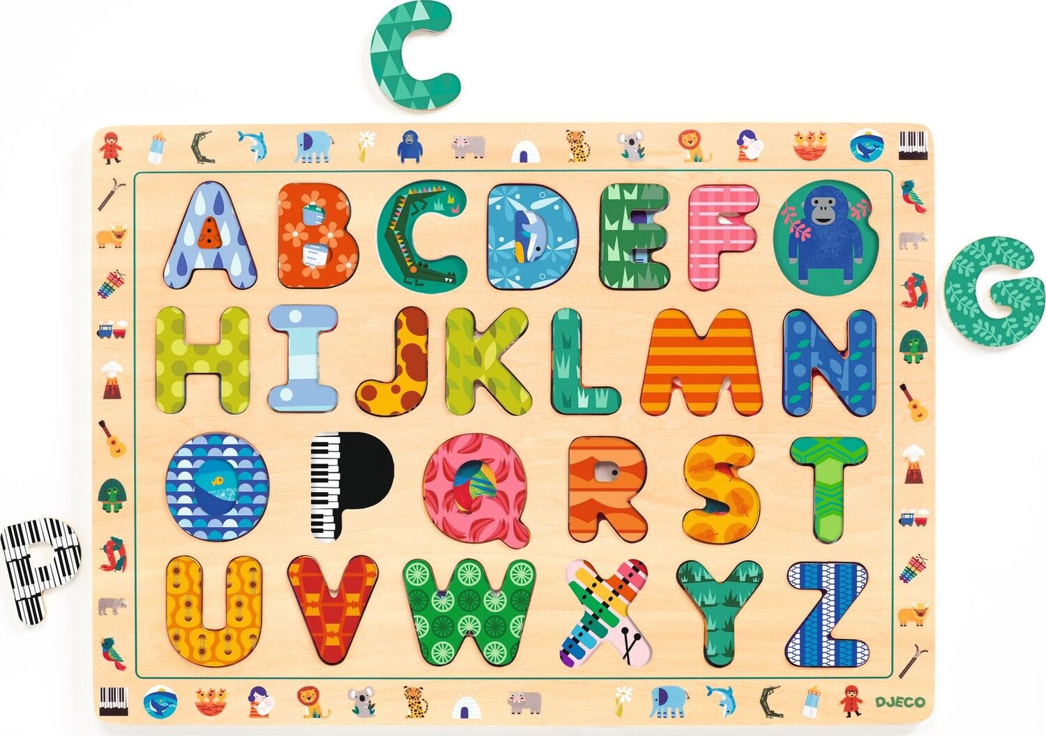ABC Multi-Lingual Wooden Puzzle